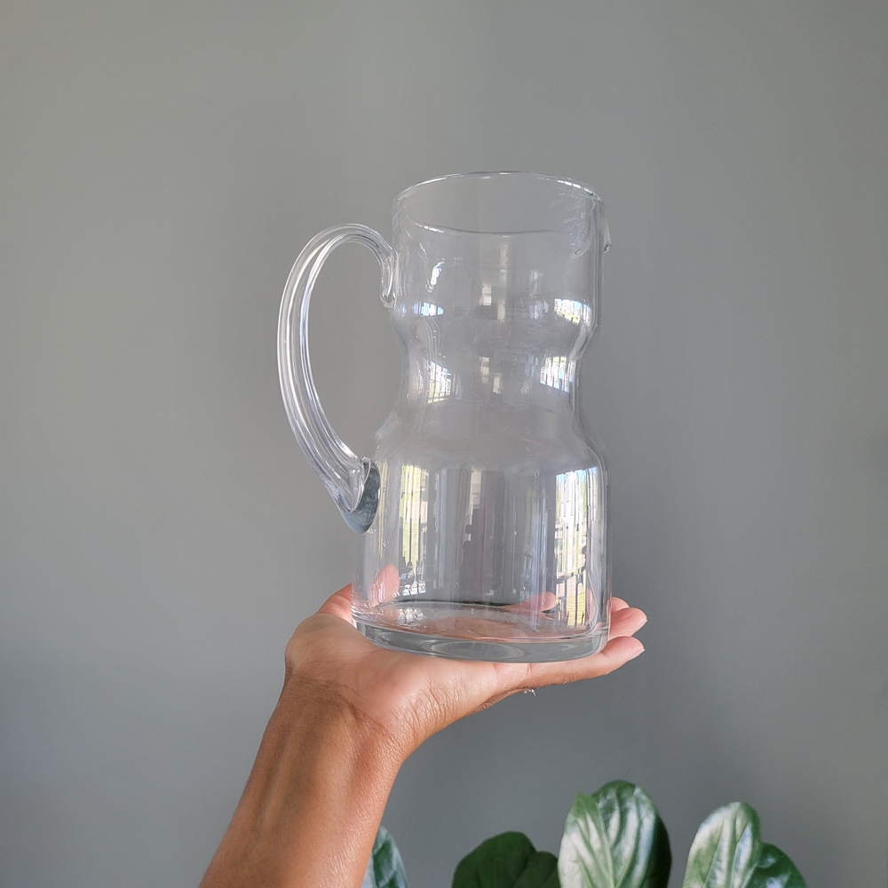 VINTAGE Elegant Clear Glass Watering Pot Vase - Picture 7 of 7